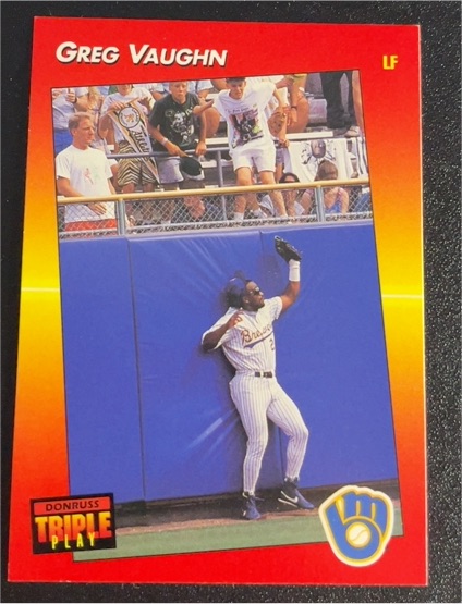 1992 Donruss Triple Play #122 Greg Vaughn — front