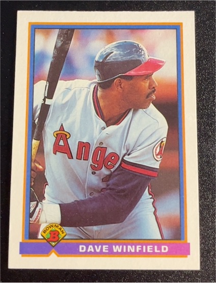 1991 Bowman #210 Dave Winfield California Angels — front