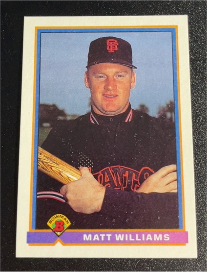 1991 Bowman #618 Matt Williams — front