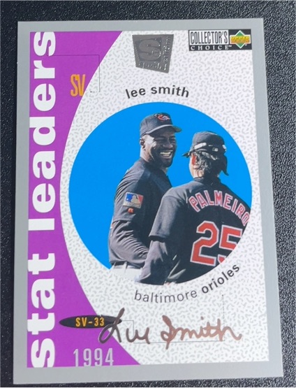 1994 Upper Deck Collector's Choice SE Silver Signature #SV-33 Lee Smith — front