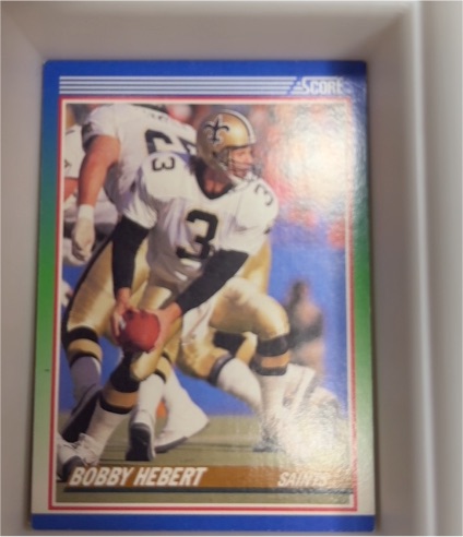 1990 Score #45 Bobby Hebert — front