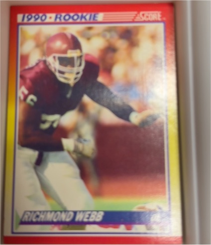 1990 Score #306 Richmond Webb Rookie Card — front