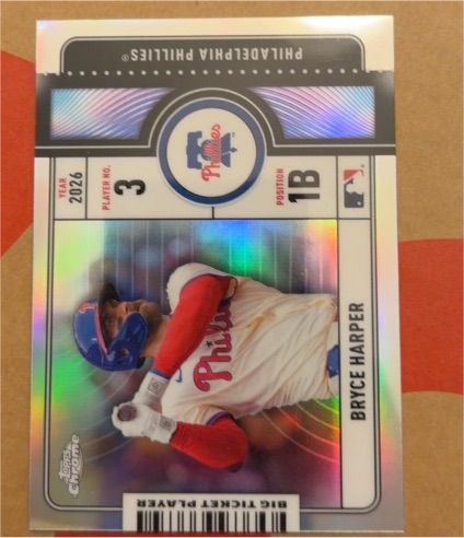 2026 Topps Chrome #BTP-19 Bryce Harper — front