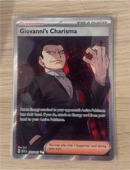 2023 Pokémon TCG Scarlet & Violet 151 #197 Giovanni's Charisma — front