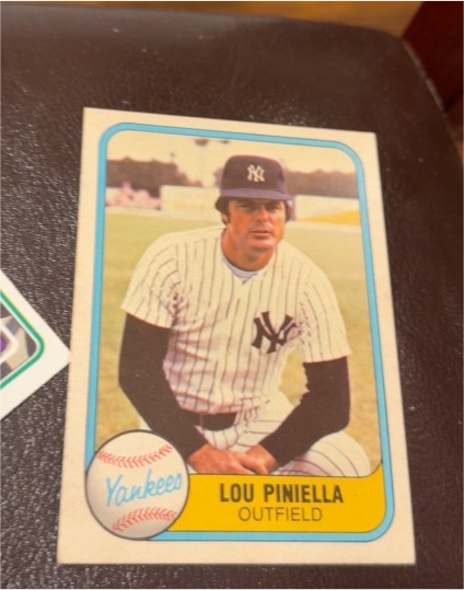 1981 Fleer #85 Lou Piniella — front