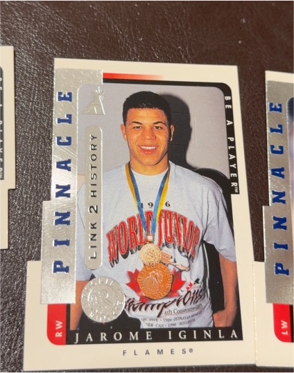 1996-97 Pinnacle Be A Player Link 2 History #LTH-1A Jarome Iginla — front