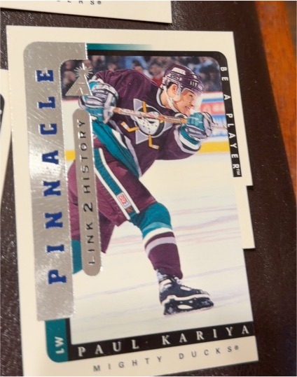 1996-97 Pinnacle Be A Player Link 2 History #6B Paul Kariya — front