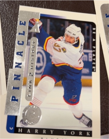 1996-97 Pinnacle Be a Player Link 2 History #LTH-2A Harry York — front