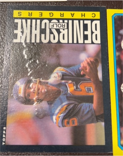 1985 Topps #368 Rolf Benirschke San Diego Chargers — front