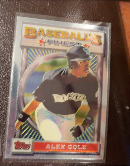 1993 Topps Finest #12 Alex Cole — front