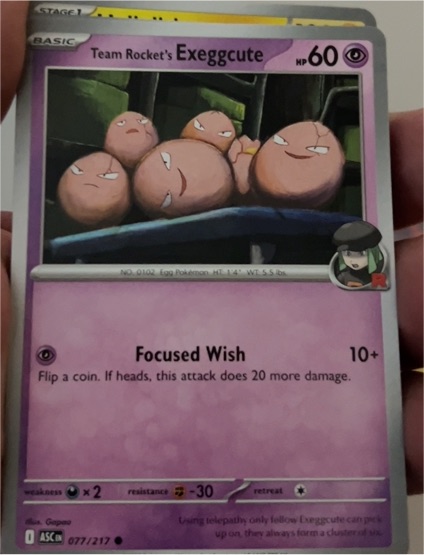2022 Pokémon Ascended Heroes #077 Team Rocket's Exeggcute — front