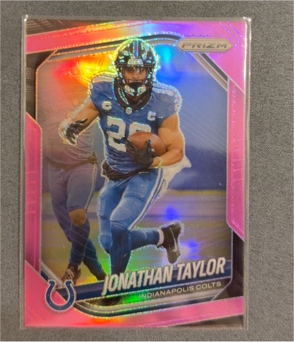 2025 Panini Prizm #108 Jonathan Taylor Pink Prizm — front