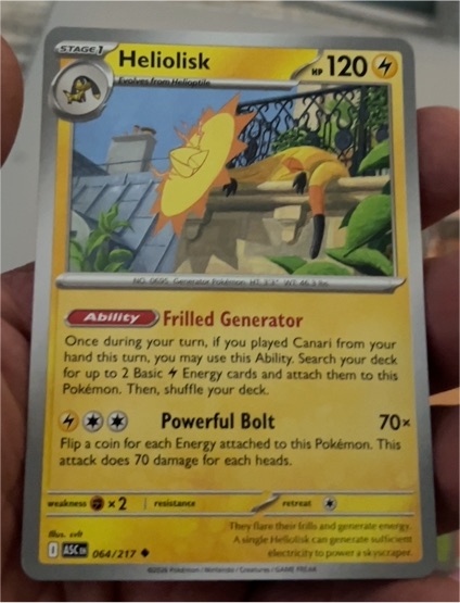 2023 Pokémon Ascended Heroes #064 Heliolisk — front