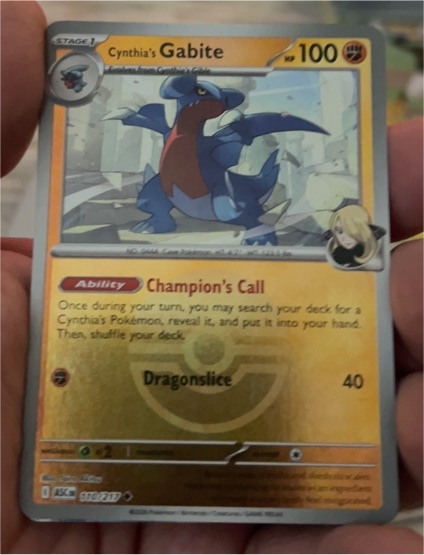 2025 Pokémon TCG SV10: Destined Rivals #103 Cynthia's Gabite — front