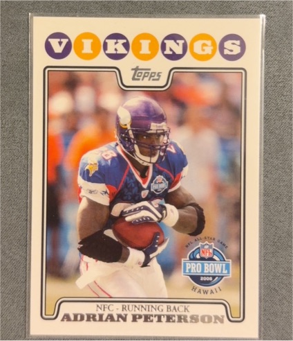 2008 Topps #298 Adrian Peterson Minnesota Vikings Pro Bowl — front