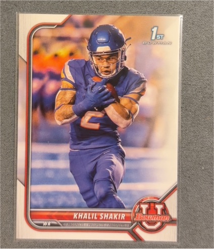 2022 Bowman University #1 Khalil Shakir — front