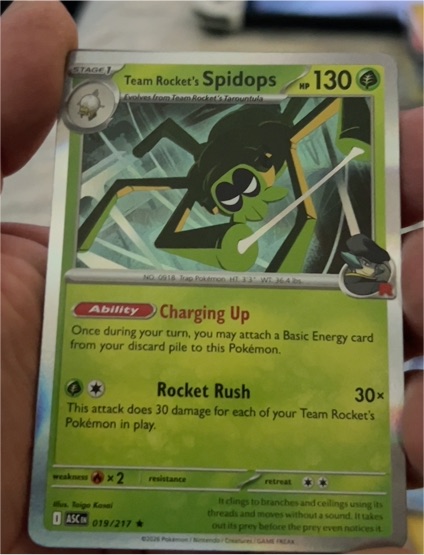 2025 Team Rocket's Spidops #019/217 — front