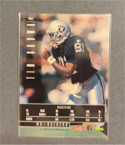 1996 Upper Deck Collector's Choice #M33 Tim Brown MVP Oakland Raiders — front