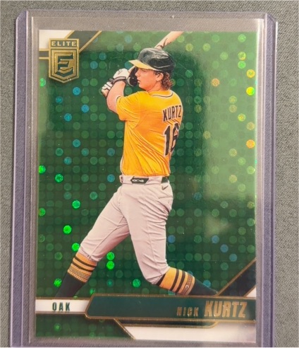 2026 Donruss Elite #59 Nick Kurtz Green Disco — front