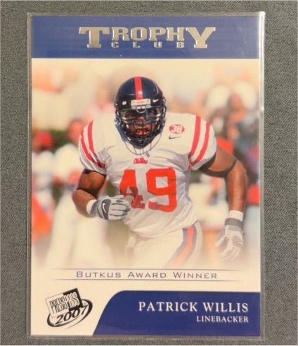 2007 Press Pass Trophy Club #74 Patrick Willis — front