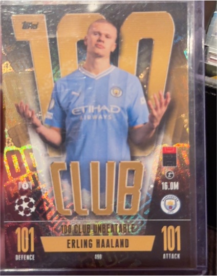 2023-24 Topps Match Attax UEFA Club Competitions #100C Erling Haaland — front