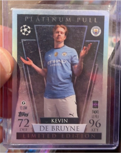 2025 Topps Platinum Pull #72 Kevin De Bruyne — front