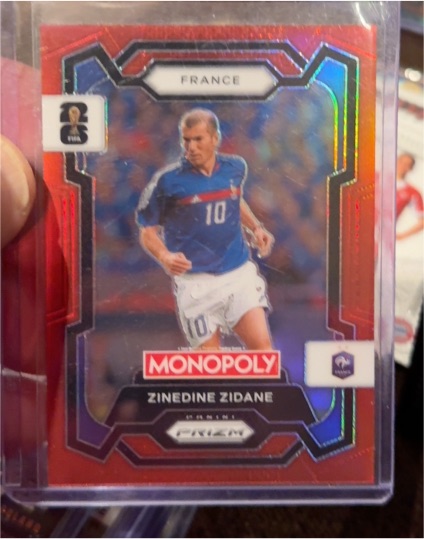 2026 Panini Prizm Monopoly FIFA World Cup #9 Zinedine Zidane — front