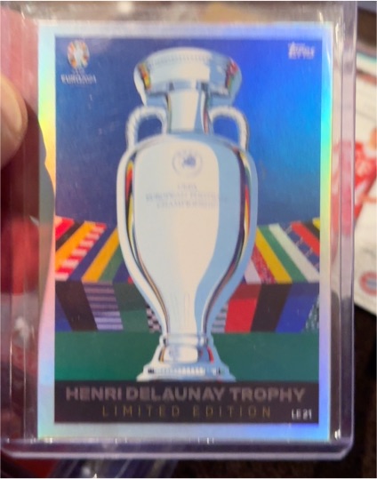 2024 Topps UEFA Euro #1 Henri Delaunay Trophy — front