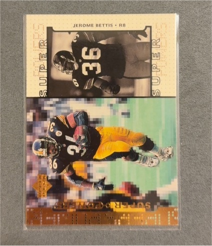 1998 Upper Deck Super Powers #S6 Jerome Bettis — front