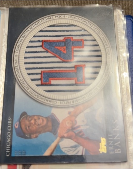 2013 Topps Commemorative Patch #CP-40 Ernie Banks — front