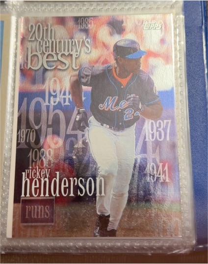 2000 Topps 20th Century's Best #234 Rickey Henderson — front
