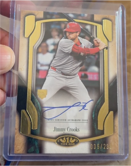 2026 Topps Tier One #BOA-JCR Jimmy Crooks — front