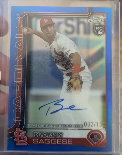 2025 Topps Chrome #RA-TSA Thomas Saggese — front