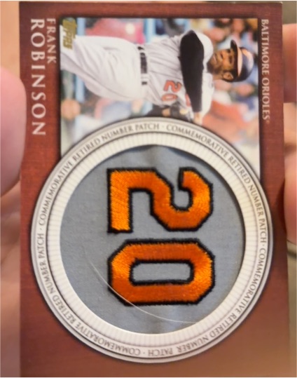 2012 Topps #RN-FR Frank Robinson Retired Number Patch — front