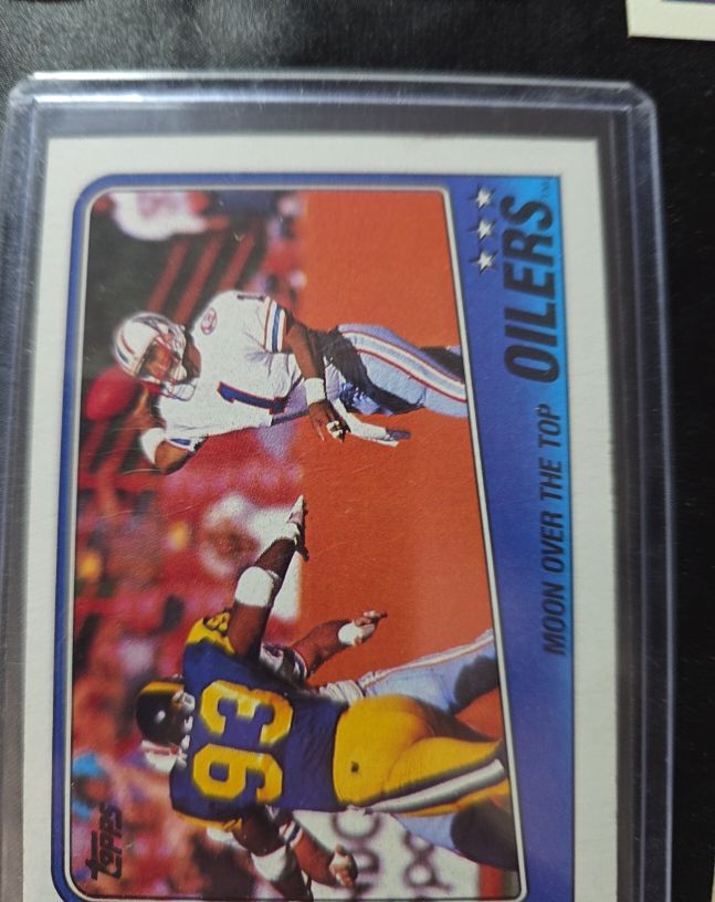 1988 Topps #102 Warren Moon Over The Top Houston Oilers — front