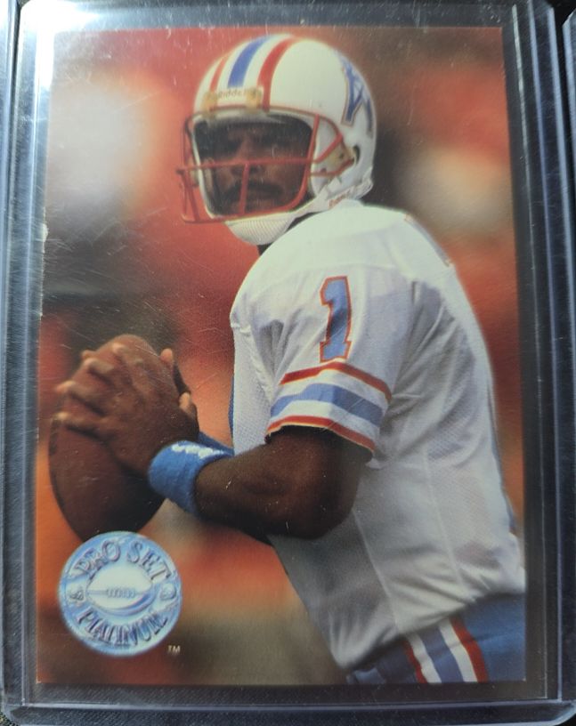 1991 Pro Set Platinum #138 Warren Moon — front