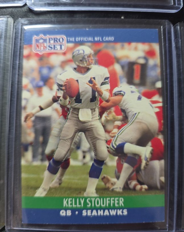1990 Pro Set #650 Kelly Stouffer Seattle Seahawks — front