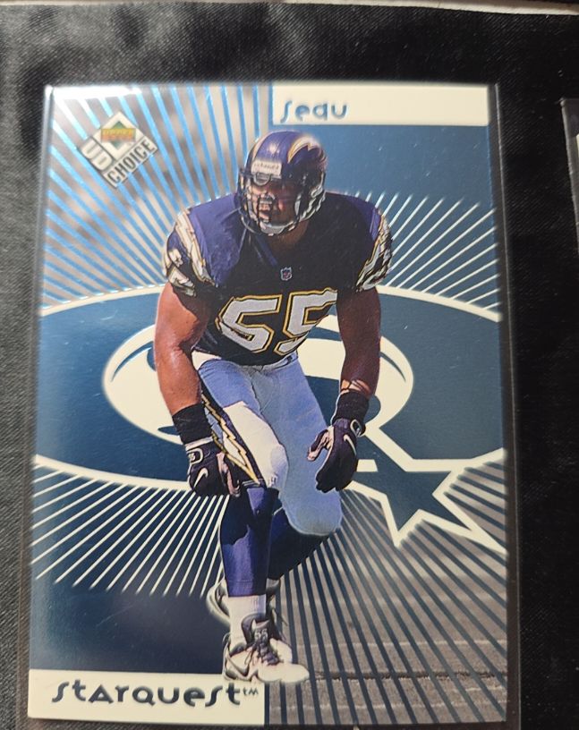 1998 Upper Deck UD Choice StarQuest Blue #5 Junior Seau — front