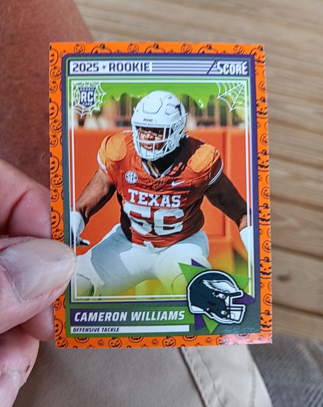2025 Score #66 Cameron Williams Pumpkin Rookie — front