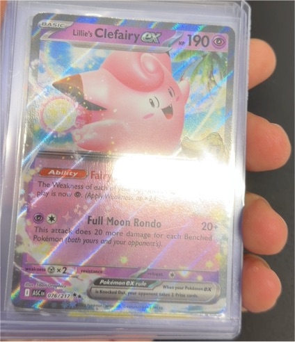 2022 Pokémon TCG Lillie's Clefairy ex #076/217 Ascended Heroes — front