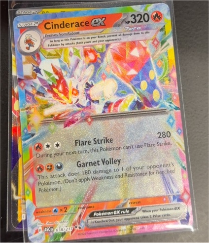 2026 Pokémon SV07 Stellar Crown #038 Cinderace ex — front