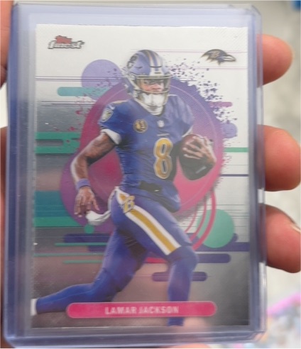 2025 Topps Finest #124 Lamar Jackson — front