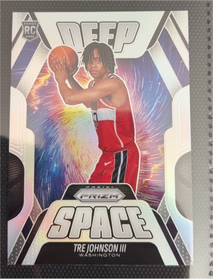 2025-26 Panini Prizm #25 Tre Johnson III Deep Space Insert — front