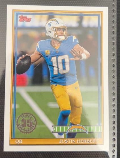 2026 Topps Flagship #91TF-16 Justin Herbert — front