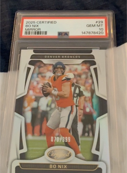 2025 Panini Certified #29 Bo Nix Mirror — front