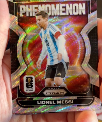 2026 Panini Prizm FIFA World Cup #19 Lionel Messi Phenomenon Wave — front