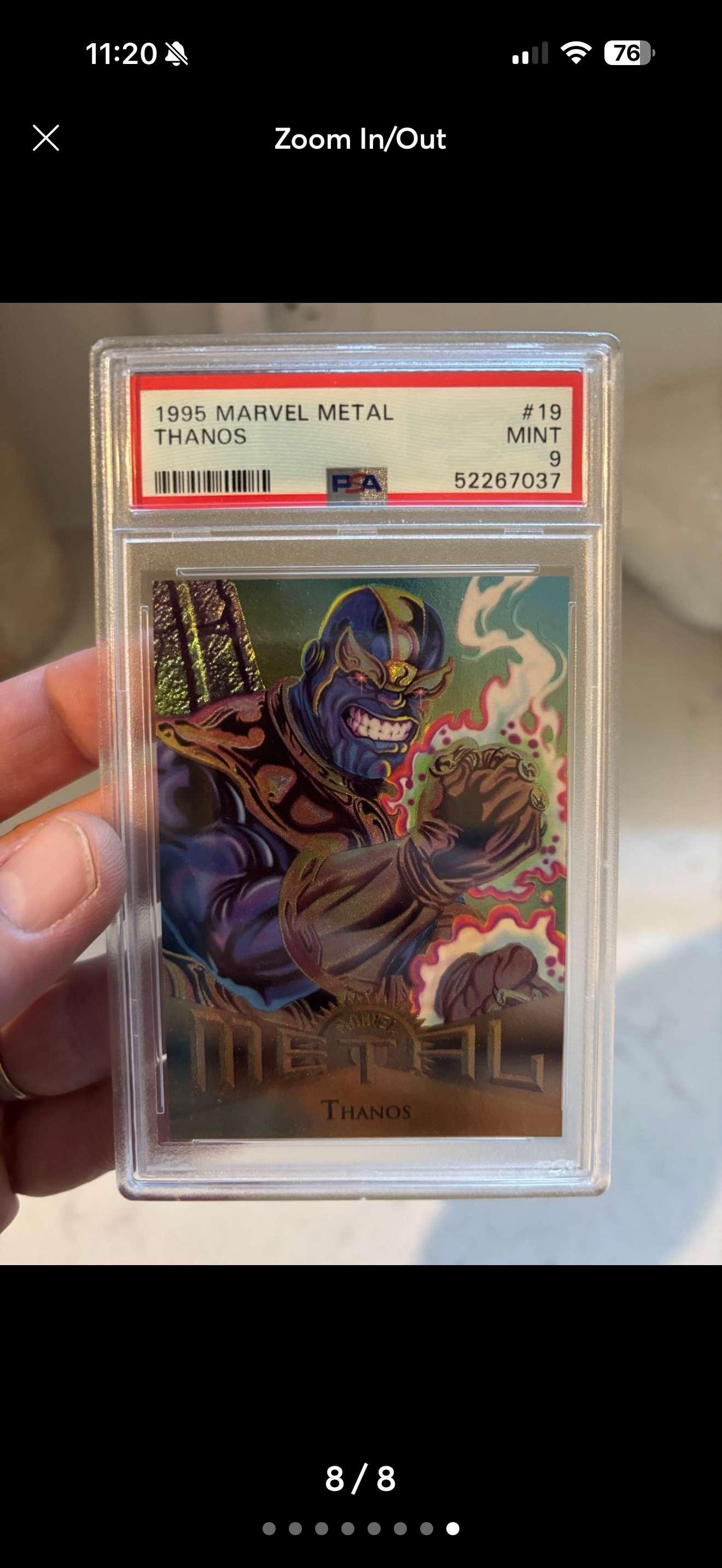 1995 Marvel Metal #19 Thanos — front