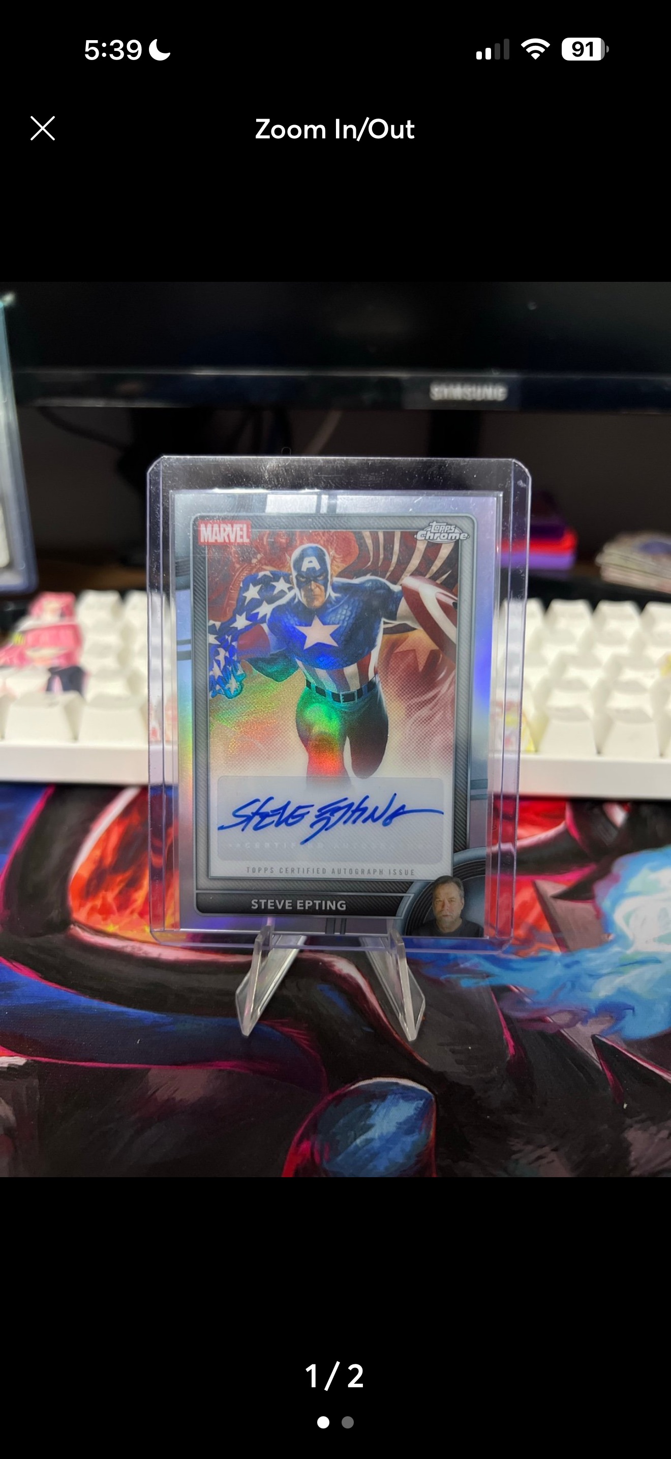 2026 Topps Chrome Marvel Captain America #19 Steve Epting — front