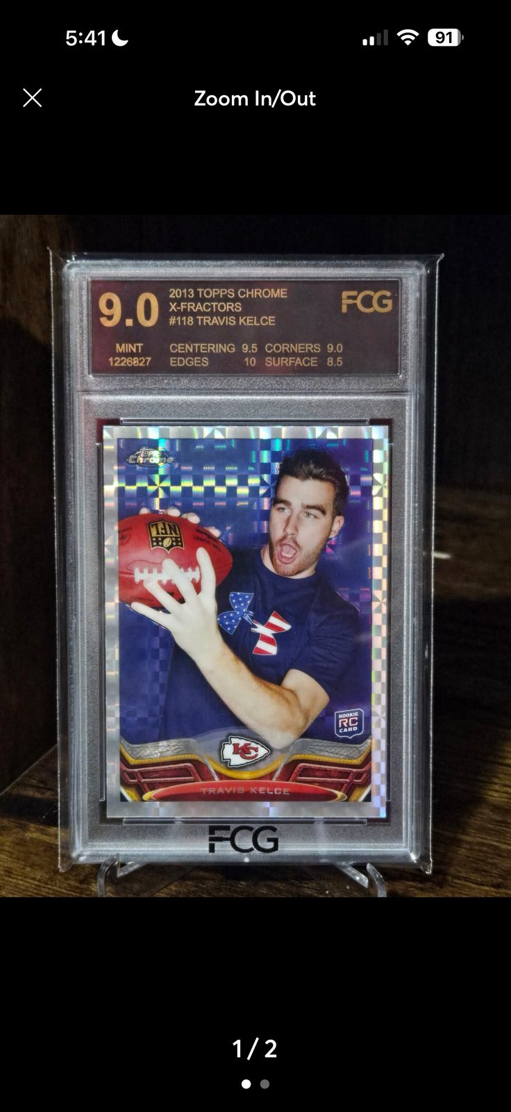 2013 Topps Chrome #118 Travis Kelce X-Fractors — front