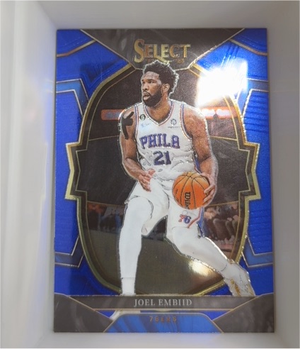 2022-23 Panini Select #47 Joel Embiid Blue Prizm — front
